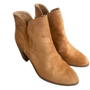 women’s suede brown booties